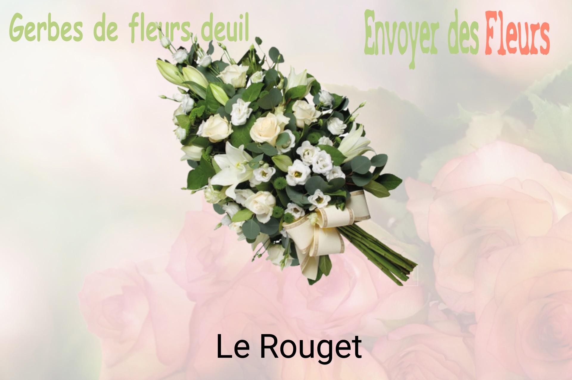 Gerbe de fleurs de deuil livrée à Le Rouget